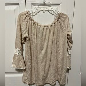 NWT Annie & Rob Off the Shoulder Crochet Top